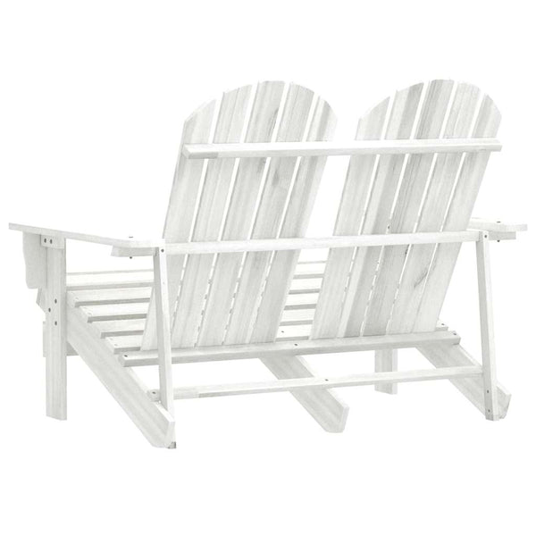 2-Sitzer Adirondack-Gartenbank Massivholz Tanne Weiß