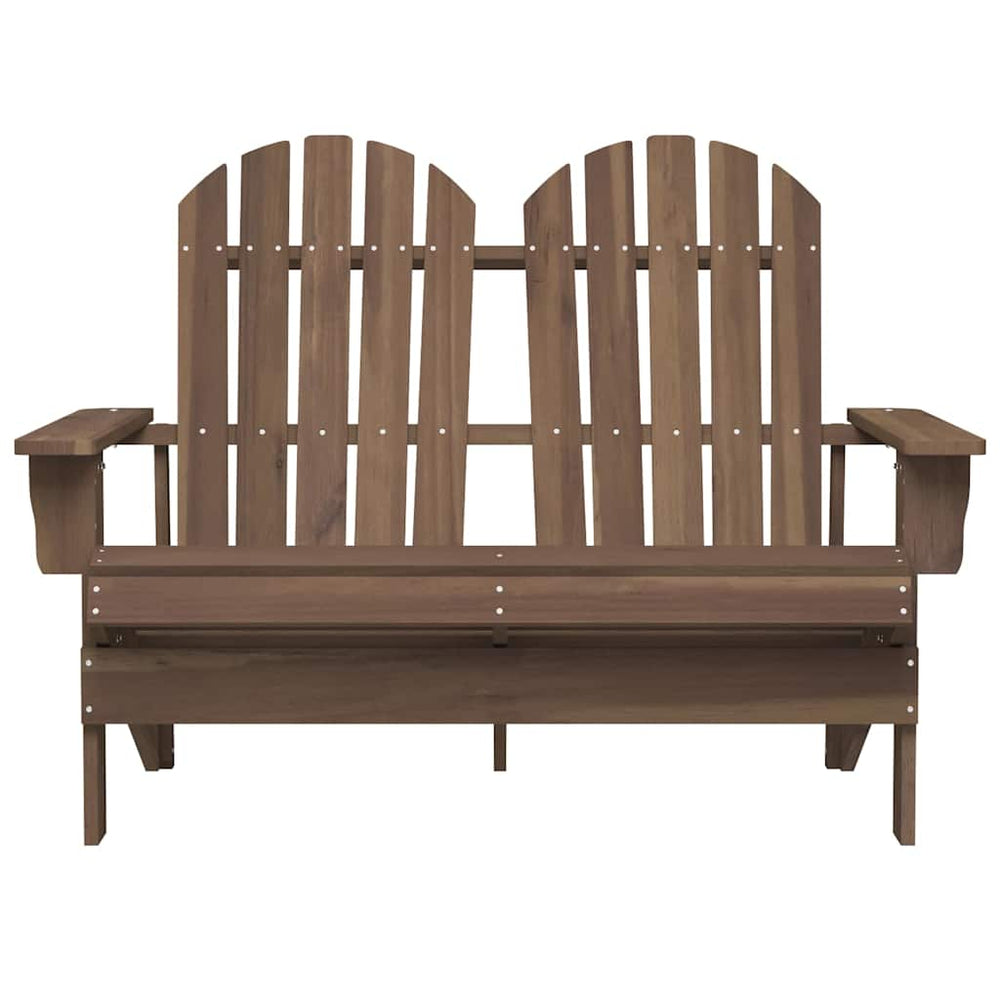 Adirondack-Gartenbank 2-Sitzer Massivholz Tanne Braun