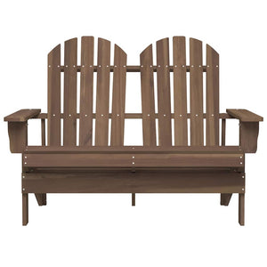 Adirondack-Gartenbank 2-Sitzer Massivholz Tanne Braun