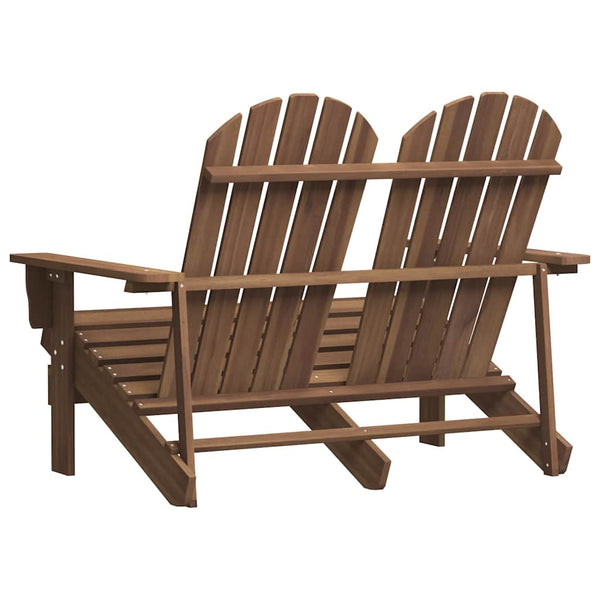 Adirondack-Gartenbank 2-Sitzer Massivholz Tanne Braun