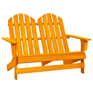 Adirondack-Gartenbank 2-Sitzer Massivholz Tanne Orange