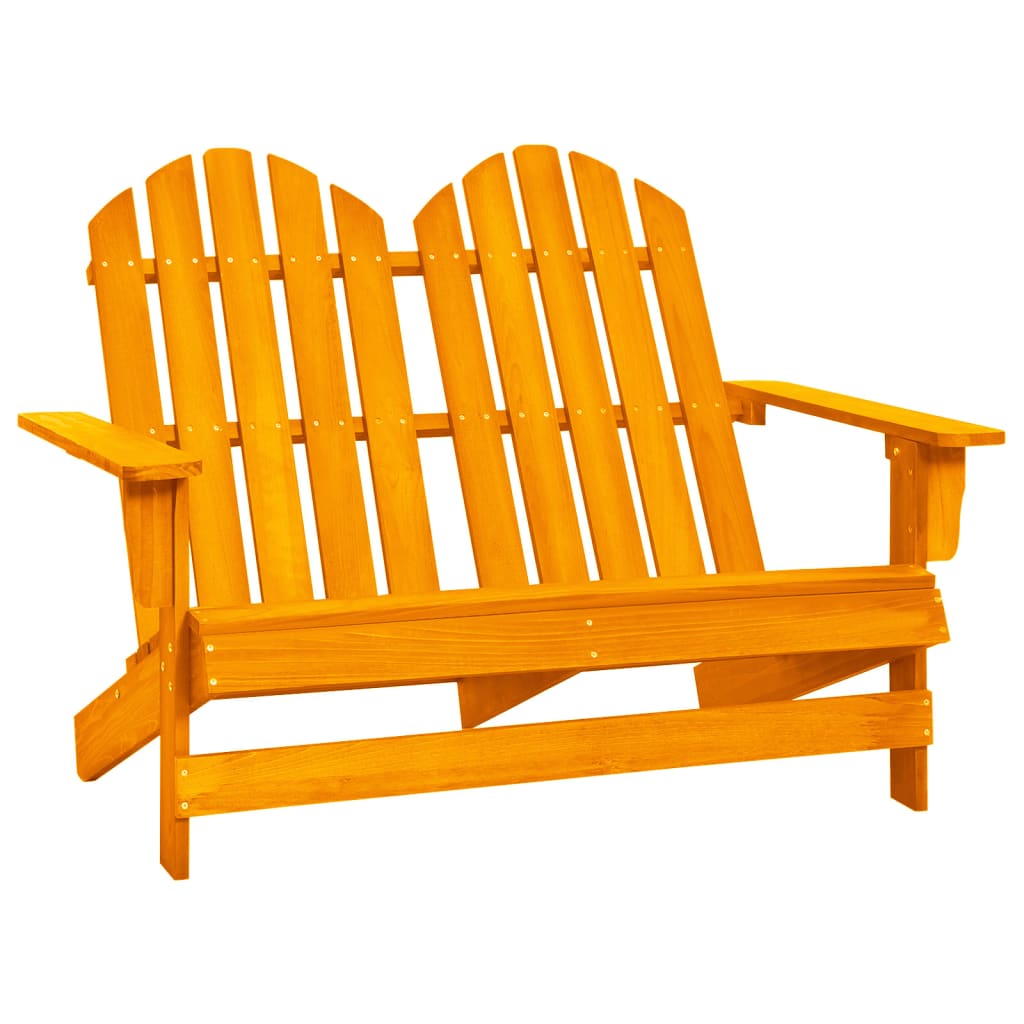 Adirondack-Gartenbank 2-Sitzer Massivholz Tanne Orange