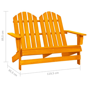 Adirondack-Gartenbank 2-Sitzer Massivholz Tanne Orange