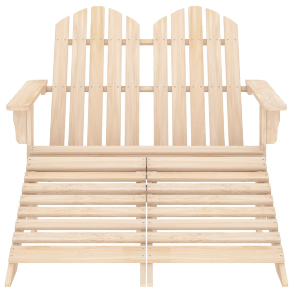 Adirondack-Gartenbank 2-Sitzer mit Fußteil Tannenholz