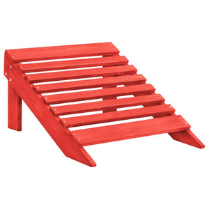 Adirondack-Gartenbank 2-Sitzer mit Fußteil Tannenholz Rot