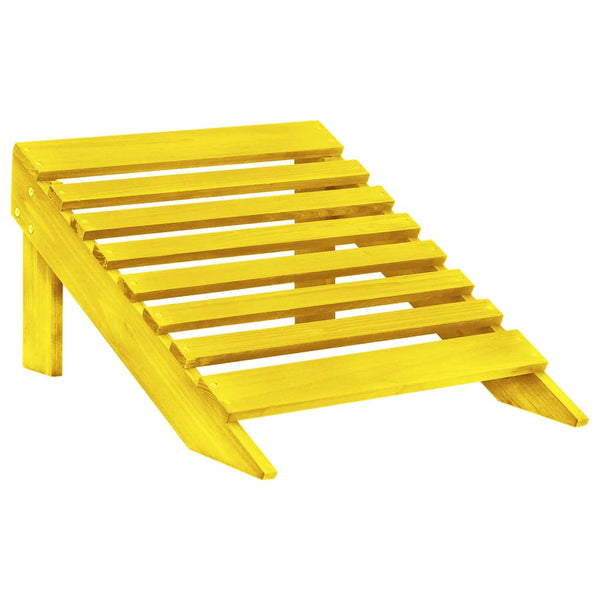 vidaXL Banc de jardin Adirondack 2 places avec repose-pieds Bois de sapin Jaune
