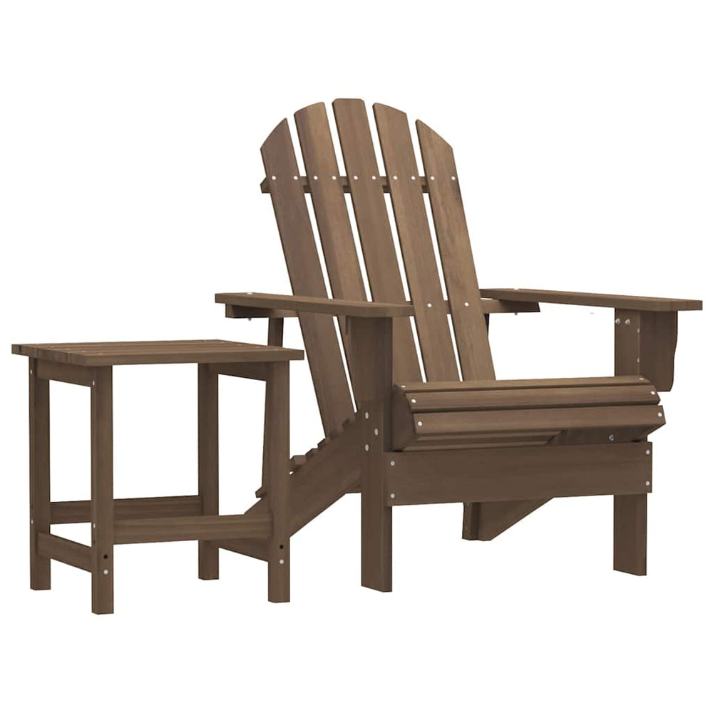 Adirondack-Gartenstuhl mit Tisch Massivholz Tanne Braun