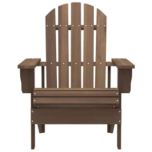 Adirondack-Gartenstuhl mit Tisch Massivholz Tanne Braun