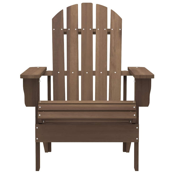 Adirondack-Gartenstuhl mit Tisch Massivholz Tanne Braun