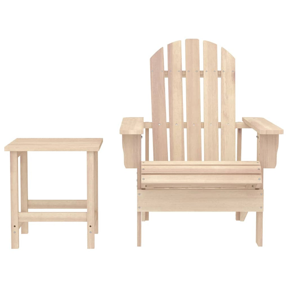 Adirondack-Gartenstuhl mit Tisch Massivholz Tanne