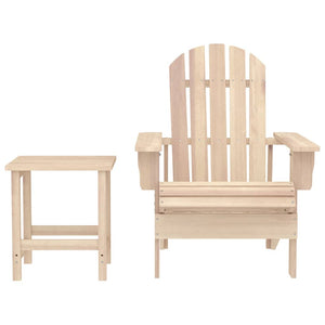 Adirondack-Gartenstuhl mit Tisch Massivholz Tanne