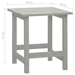 Adirondack-Gartenstuhl mit Fußstütze & Tisch Tannenholz Grau