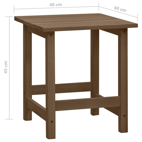 Adirondack-Gartenstuhl mit Fußstütze & Tisch Tannenholz Braun