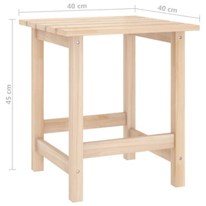 Adirondack-Gartenstuhl mit Fußstütze & Tisch Massivholz Tanne