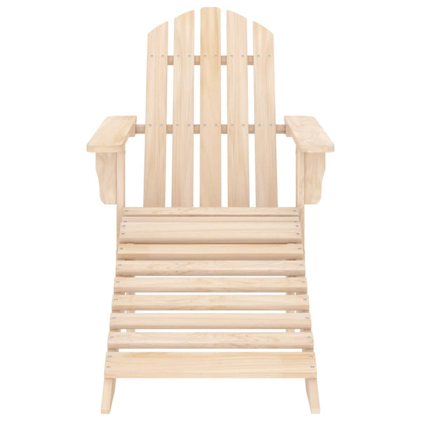 Adirondack-Gartenstuhl mit Fußstütze & Tisch Massivholz Tanne