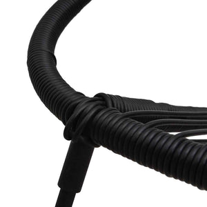 5-tlg. Garten-Essgruppe PVC Rattan Schwarz