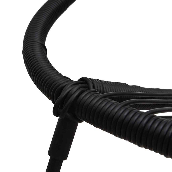 5-tlg. Garten-Essgruppe PVC Rattan Schwarz