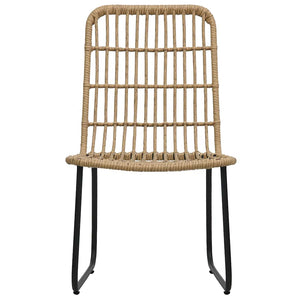 3-tlg. Garten-Essgruppe Poly Rattan und Glas