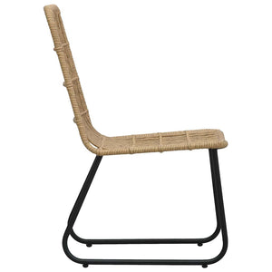 3-tlg. Garten-Essgruppe Poly Rattan und Glas