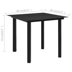 3-tlg. Garten-Essgruppe Poly Rattan und Glas