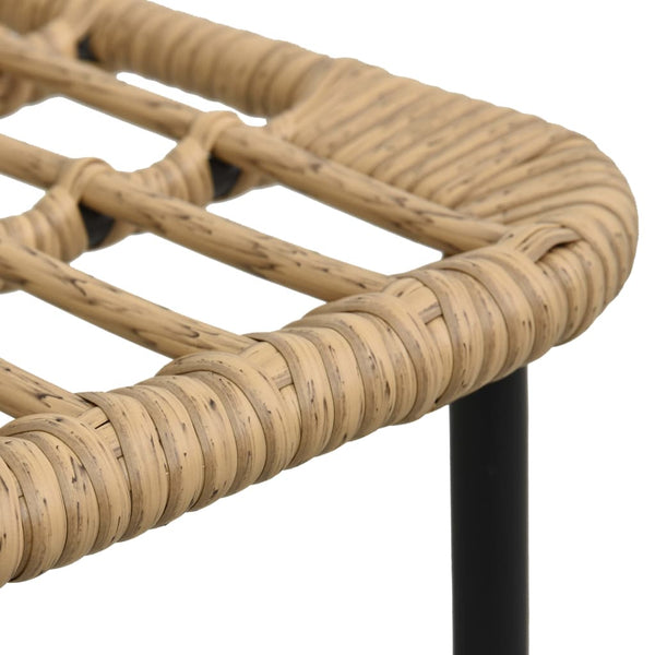 5-tlg. Garten-Essgruppe Poly Rattan und Glas