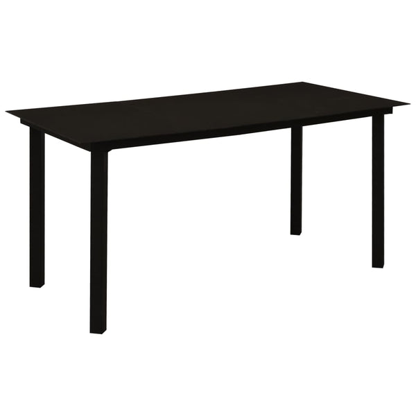 7-tlg. Garten-Essgruppe Poly Rattan und Glas