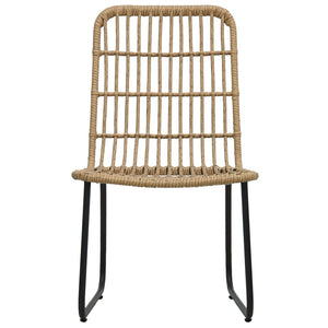 7-tlg. Garten-Essgruppe Poly Rattan und Glas