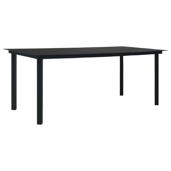 7-tlg. Garten-Essgruppe Poly Rattan und Glas