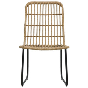 9-tlg. Garten-Essgruppe Poly Rattan und Glas