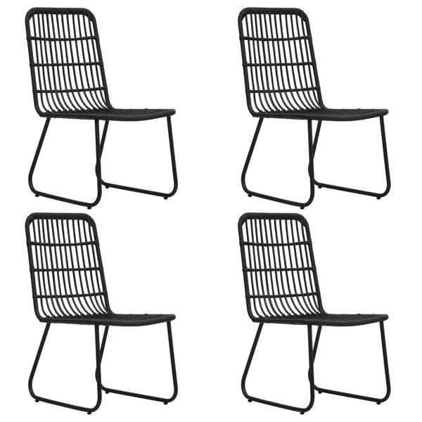 5-tlg. Garten-Essgruppe Poly Rattan und Glas