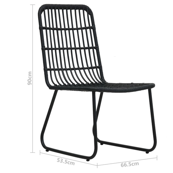 7-tlg. Garten-Essgruppe Poly Rattan und Glas