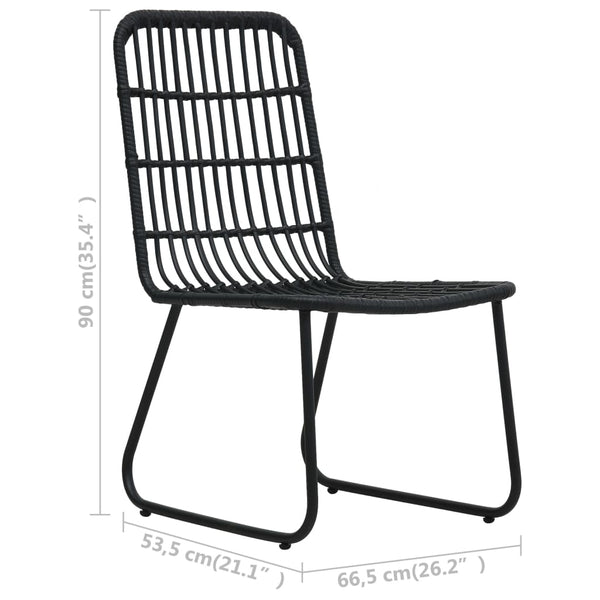 7-tlg. Garten-Essgruppe Poly Rattan und Glas