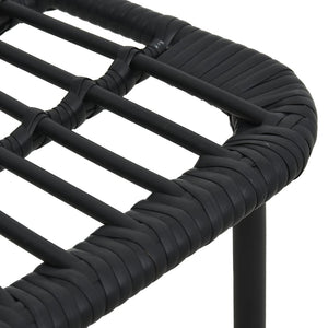 9-tlg. Garten-Essgruppe Poly Rattan und Glas