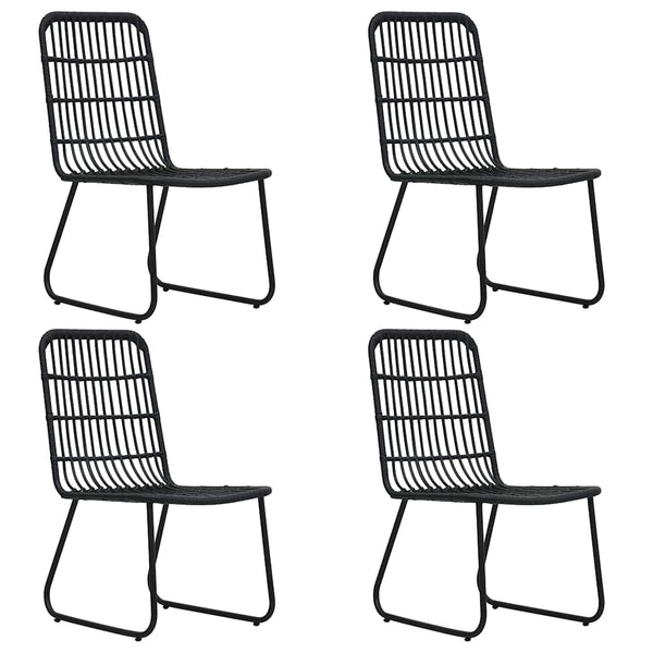 5-tlg. Garten-Essgruppe Poly Rattan und Glas