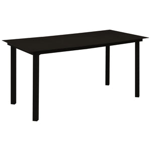 5-tlg. Garten-Essgruppe Poly Rattan und Glas