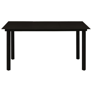 5-tlg. Garten-Essgruppe Poly Rattan und Glas