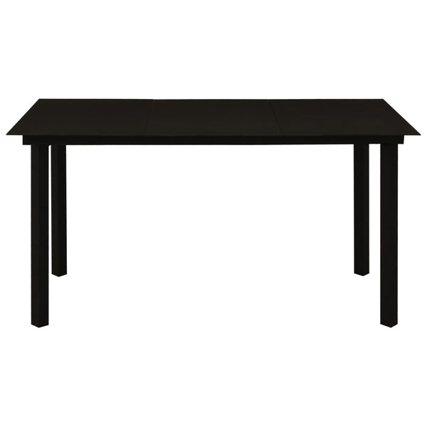 5-tlg. Garten-Essgruppe Poly Rattan und Glas