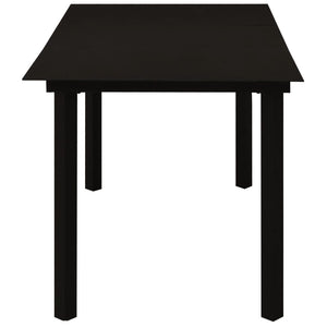 7-tlg. Garten-Essgruppe Poly Rattan und Glas