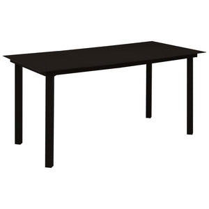 7-tlg. Garten-Essgruppe Poly Rattan und Glas