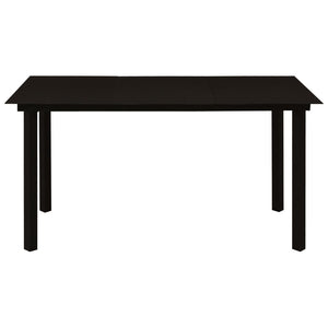 7-tlg. Garten-Essgruppe Poly Rattan und Glas