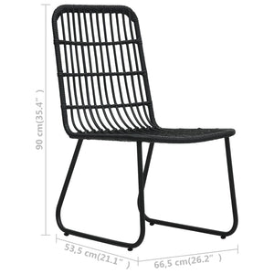 7-tlg. Garten-Essgruppe Poly Rattan und Glas