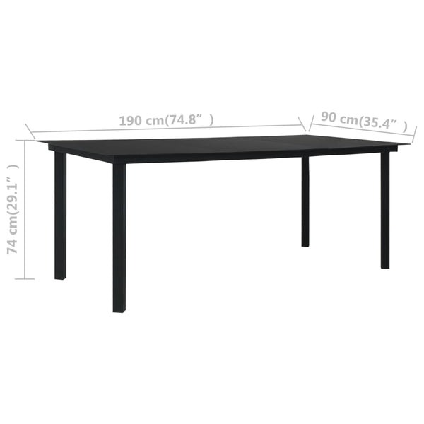 7-tlg. Garten-Essgruppe Poly Rattan und Glas