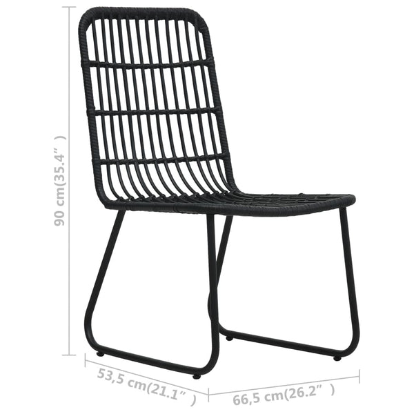 9-tlg. Garten-Essgruppe Poly Rattan und Glas