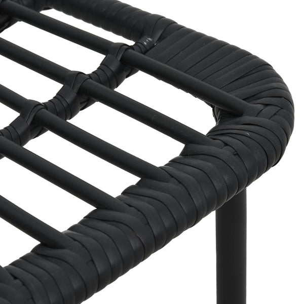 9-tlg. Garten-Essgruppe Poly Rattan und Glas