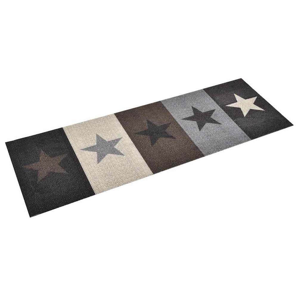 vidaXL Tapis de cuisine lavable étoile 60x180 cm