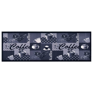 vidaXL Tapis de cuisine lavable Café Bleu 60x300 cm