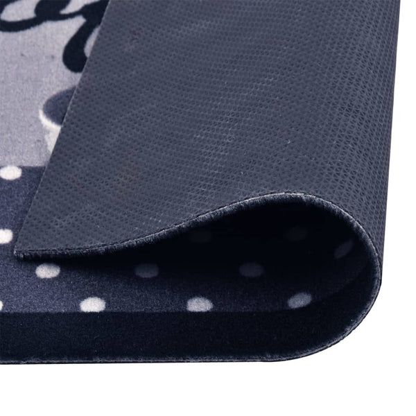 vidaXL Tapis de cuisine lavable Café Bleu 60x300 cm