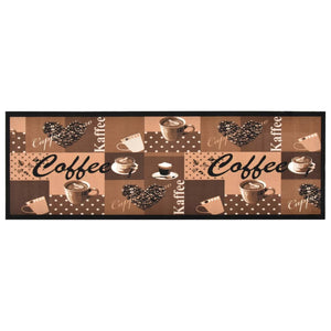 Küchenbodenmatte Waschbar Kaffee Braun 45x150 cm