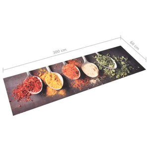 vidaXL Tapis de cuisine lavable Cuillère 60x300 cm