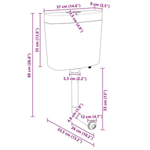 Spülkasten Wasserzulauf Unten 3/6 L Olivgrün